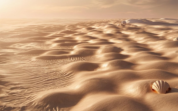 sand dunes with a sunset on the horizon