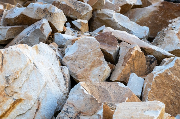 Sand stones in the canyon bright orange stones