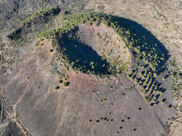 Sandal Divlit Volcano Cone - Kula - Salihli Geopark. Turkish name; Divlit Volkan Konisi