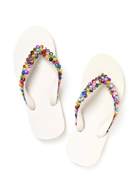 Sandals decorated with jewels