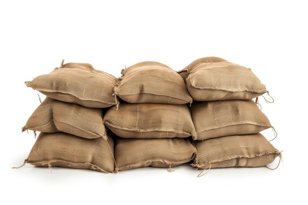 Sandbag for Flood Control Isolated In Transparent Background