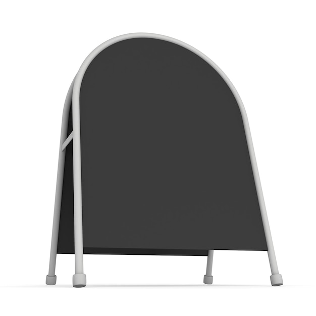 Sandwich board Black menu outdoor display with clipping path