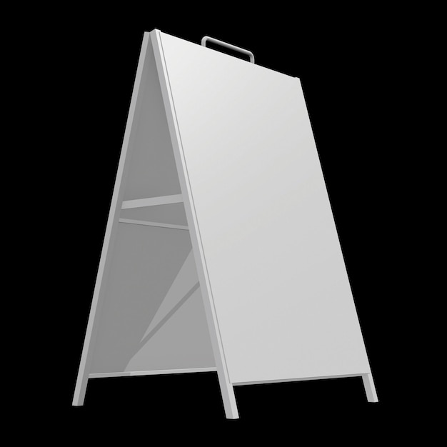 Sandwich board Blank menu outdoor display with clipping path