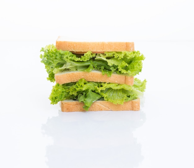 Sandwich on white background