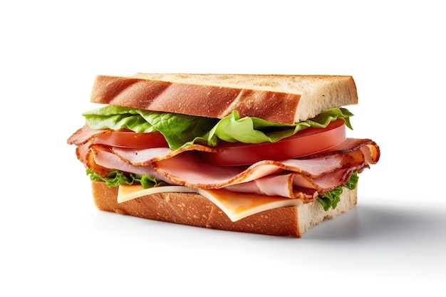 Sandwich on white background