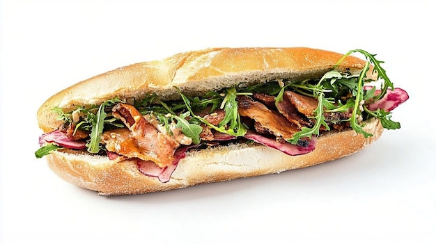 Photo a sandwich with bacon and lettuce