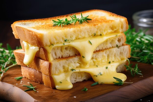 Sandwich with butter and cheese