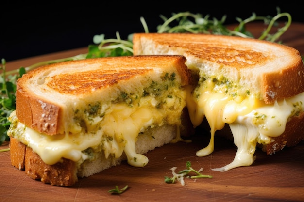 Sandwich with butter and cheese