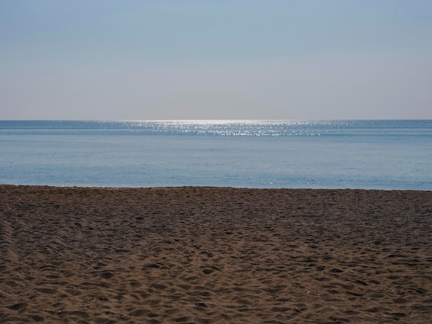 Sandy beach and beautiful seascape