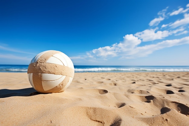 Sandy Beach with Clear Blue Sky Background