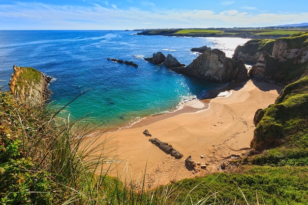 Sandy Mexota beach Spain Atlantic Ocean coastline landscape