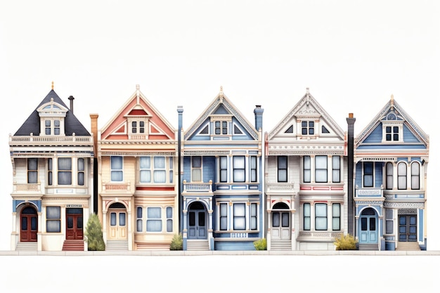 Photo sanfrancisco row houses architecture building neighbourhood