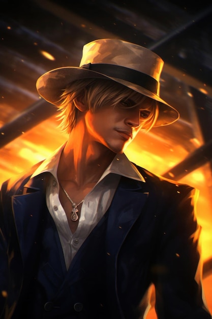 Sanji cartoon character from the one piece anime