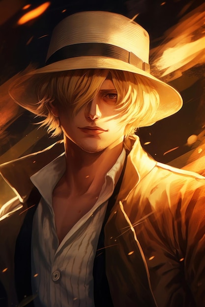 Sanji cartoon character from the one piece anime