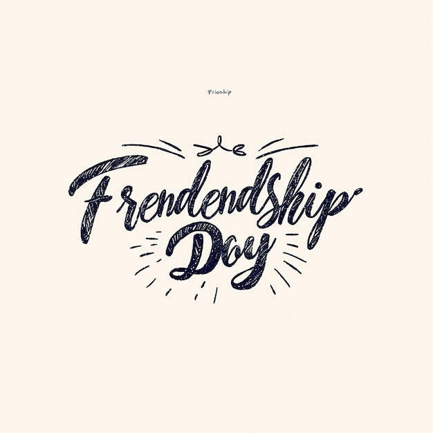 sans serif text with Friendship Day typography logo