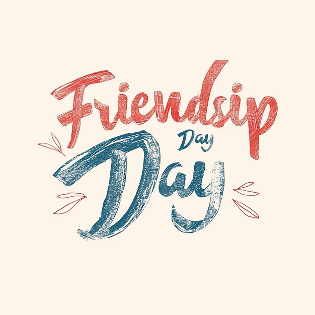 Photo sans serif text with friendship day typography logo