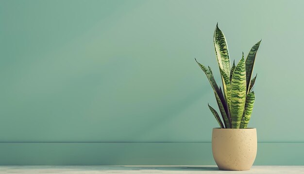 Photo sansevieria trifasciata plant in a pot