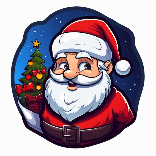 santa claus cartoon logo