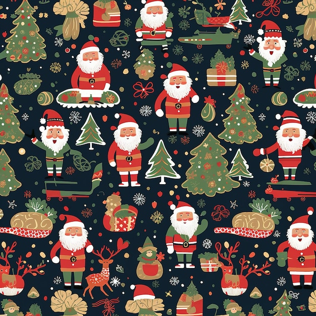 Santa Claus Christmas pattern