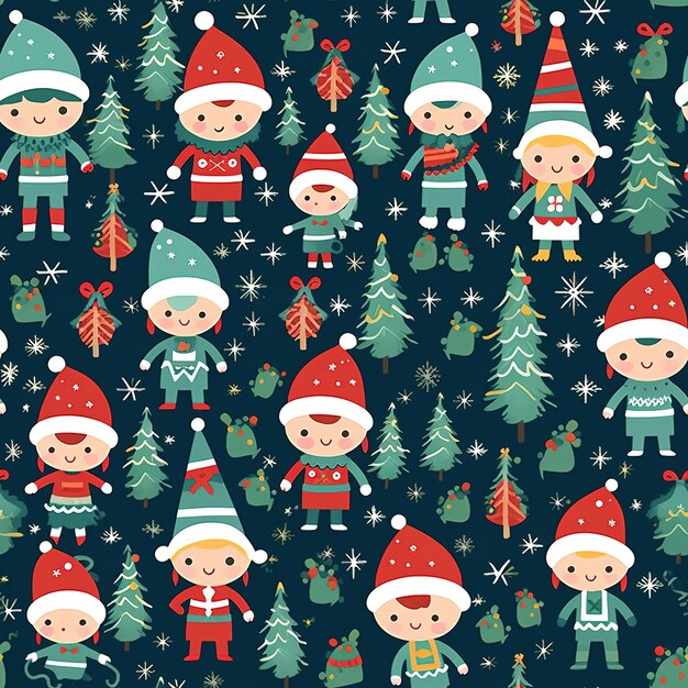 Santa Claus Christmas pattern