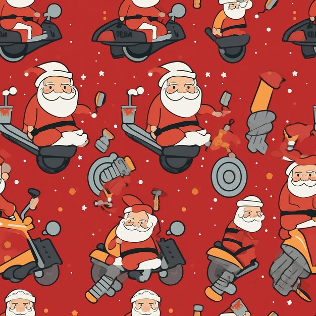 Photo santa claus christmas pattern