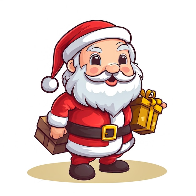 Santa Claus christmast funny mascot vector illustration