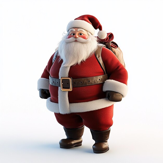 a santa claus figure is standing in a white background