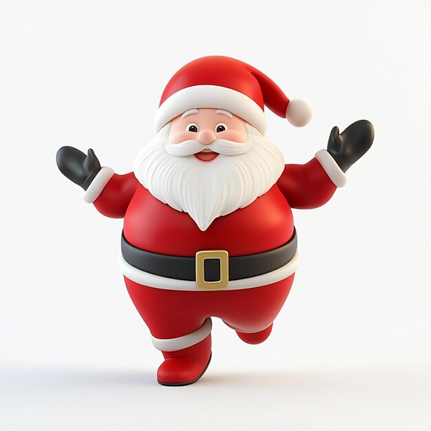 a santa claus figure with his arms out stretched out