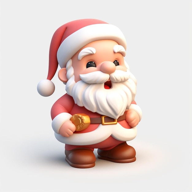 a santa claus figurine with a santa hat on.