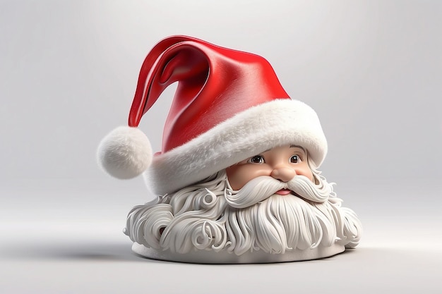 a santa claus head with a santa hat on it