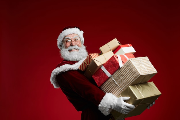 Santa Claus Holding Christmas Presents