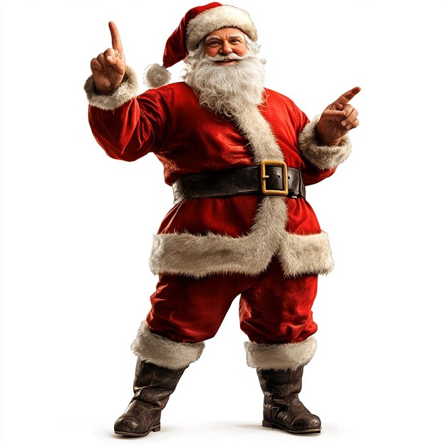 Photo a santa claus is giving a thumbs up sign