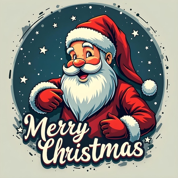 a santa claus is standing in front of a dark background