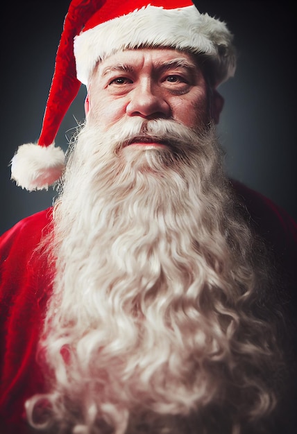 Santa Claus looking into the camera