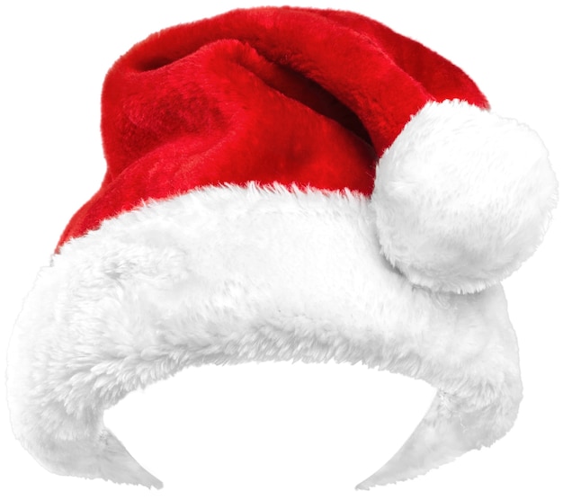 Santa Claus red hat isolated on white background