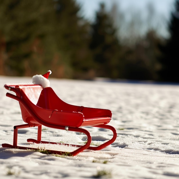 a santa claus sled with a santa claus on it