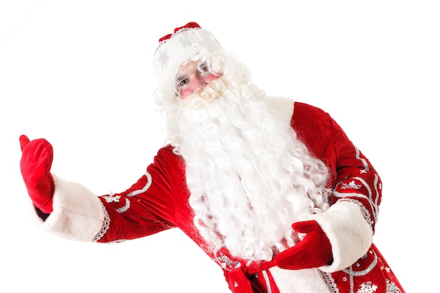 Santa Claus standing isolated on white background