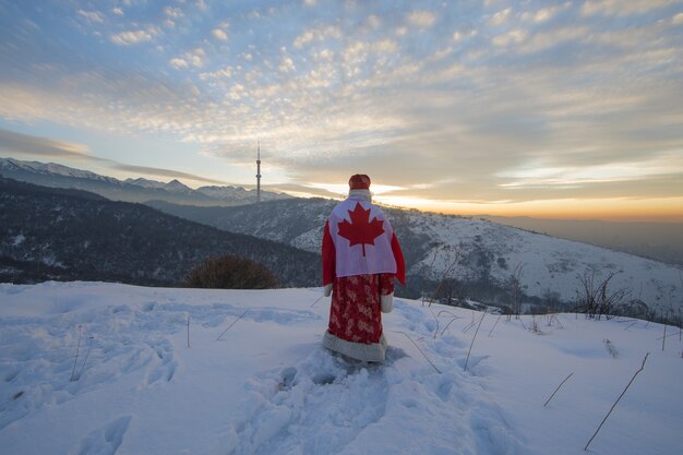 Santa Claus with Canadian flag