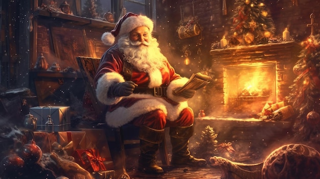 Santa Claus with gifts