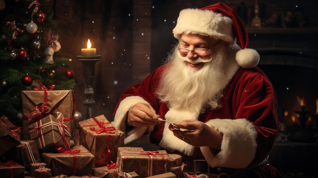 Santa Claus with gifts