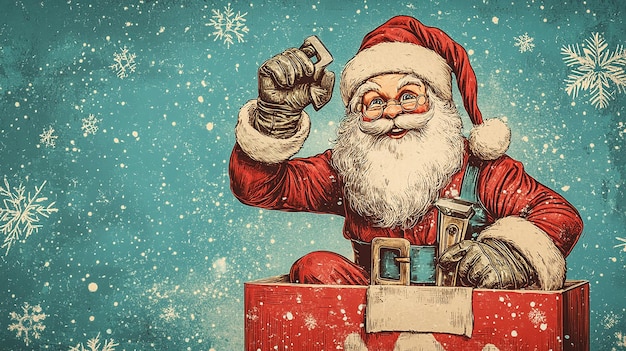 Santa Claus with a Wrench