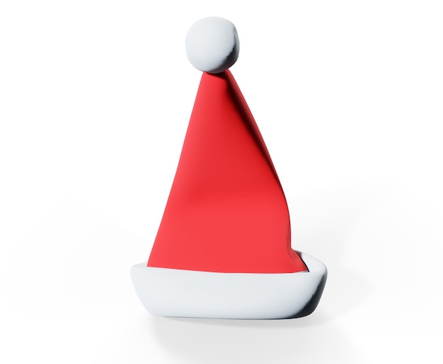 Santa hat icon realistic style on white