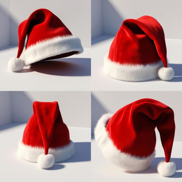 a santa hat is shown with a santa hat on it