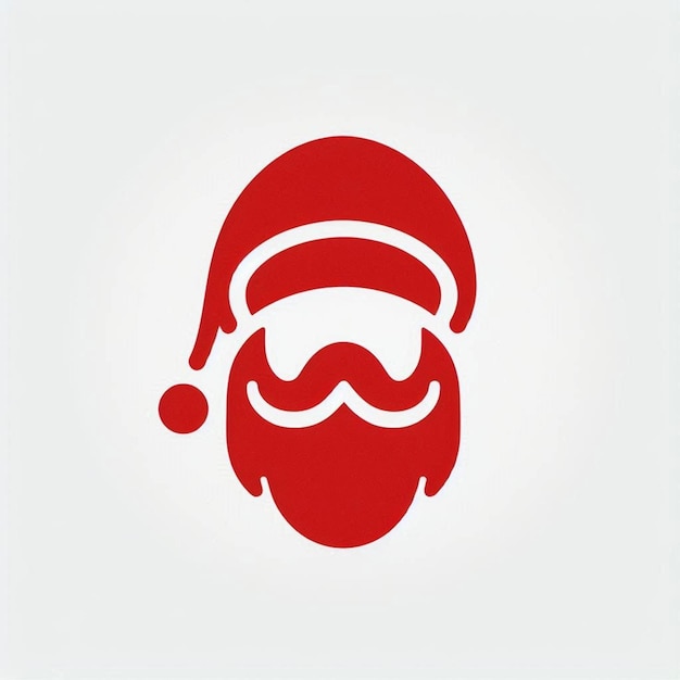 Photo a santa hat with a beard on it