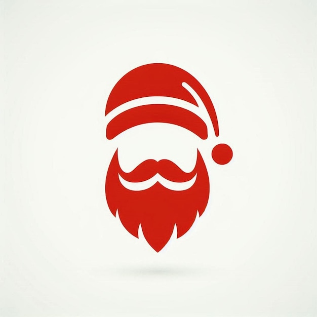 Photo santa hat with a beard on it