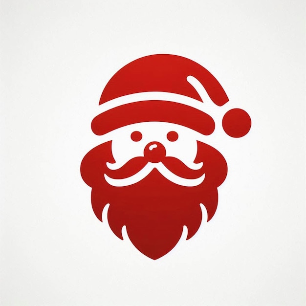 Photo a santa hat with a red beard and mustache