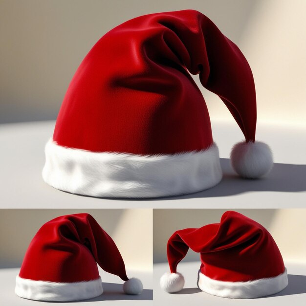 a santa hat with a santa hat on it