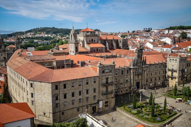 Santiago de Compostela view from the Cathedral Galicia Spain