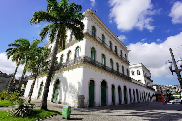 SANTOS BRAZIL MARCH 16 2023 Old mansions of the 19th century restored to house the Pele Museum Santos