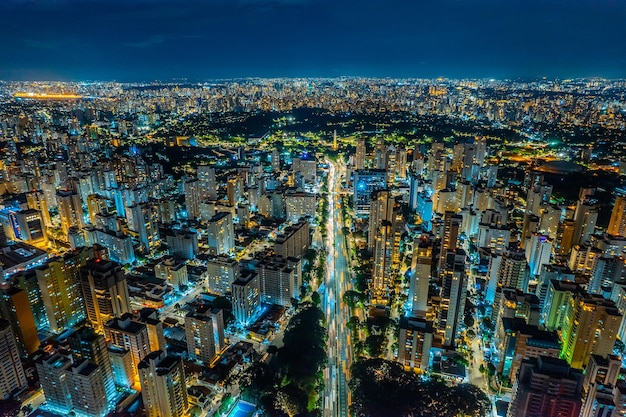 Sao Paulo Central Night Road